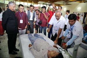 The Governor of Arunachal Pradesh Brig. (Dr.) B.D. Mishra (Retd.) in the World Bloods Donor Day celebration at Raj Bhawan , Itanagar  on 14th  June 2018.